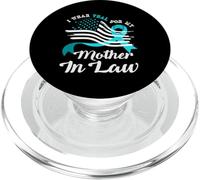 Bandiera americana indossare Teal per mia suocera cancro cervicale PopSockets PopGrip per MagSafe