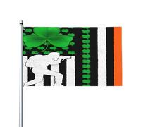 Bandiera americana irlandese con trifoglio, bandiere per il giorno di San Patrizio, 3 x 5 piedi, grande striscione di benvenuto, bandiera da giardino, decorazione per esterni, per casa, cortile, festa