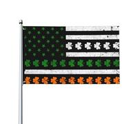 Bandiera americana irlandese, trifoglio verde, regalo per il giorno di San Patrizio, 3 x 5 piedi, grande striscione di benvenuto, bandiera da giardino, decorazione per esterni, per casa, cortile, fest