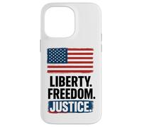 Bandiera americana Libertà e giustizia 4 luglio Custodia per iPhone 14 Pro Max