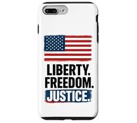 Bandiera americana Libertà e giustizia 4 luglio Custodia per iPhone 7 Plus/8 Plus