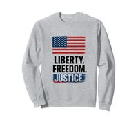 Bandiera americana Libertà e giustizia 4 luglio Felpa