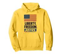 Bandiera americana Libertà e giustizia 4 luglio Felpa con Cappuccio