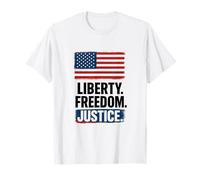 Bandiera americana Libertà e giustizia 4 luglio Maglietta