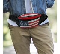 Bandiera Americana Marsupio Portafoglio Marsupio Vera Pelle Nuovo