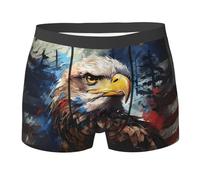 Bandiera Americana Mimetica Aquila Astratta Uomo Boxer Shorts Elastico Boxer Slip Aderenti Underwear S