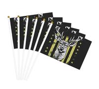 Bandiera americana mimetica da caccia, mimetica, con cervo, nera, bandiera portatile, resistente allo sbiadimento, per giardino esterno, bandiere per barche in poliestere resistenti allo sbiadimento,