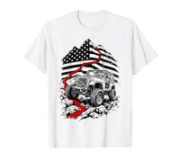 Bandiera Americana Mountain Peak 4x4 off-Road Rock Crawler Maglietta