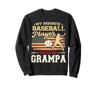 Bandiera americana "My Favorite Baseball Player Calls Me Grampa" Felpa