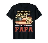 Bandiera americana "My Favorite Football Player Calls Me Papa" Maglietta