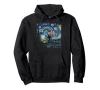 Bandiera Americana Notte Stellata Arte Patriottica Sasquatch Bigfoot Felpa con Cappuccio