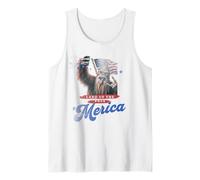 Bandiera americana Patriottica 4 luglio Bigfoot 'Merica Rock Canotta