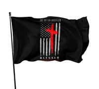 Bandiera americana patriottica benedetta da una nazione sotto Dio, 3x5 piedi, con due occhielli in ottone, doppia cucitura, colore vivido, anti-scolorimento