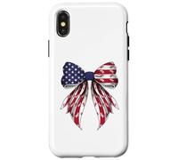 Bandiera americana Rodeo Barrel Racer Barrel Racing 4 luglio Custodia per iPhone X/XS