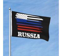 Bandiera americana, Russia, bandiere da giardino russe, primavera, estate, autunno, inverno, decorazione per la casa, striscioni bifacciali leggeri, 3x5 piedi, divertenti striscioni per esterni.