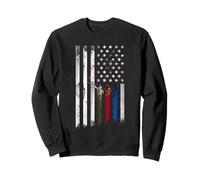 Bandiera Americana Sottile Linea Blu Rossa Verde Felpa