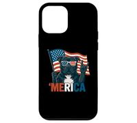 Bandiera americana Staffordshire Bull Terrier Merica, 4 luglio Custodia per iPhone 12 mini