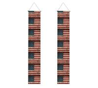 Bandiera americana Stampa tutti i tipi Celebrazioni Incontri Portico Banner Riutilizzabile con corda per appendere Rod