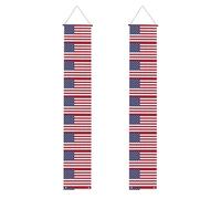 Bandiera americana Stampa tutti i tipi Celebrazioni Incontri Portico Banner Riutilizzabile con corda per appendere Rod
