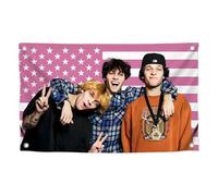 Bandiera americana Sturniolo Triplets con 4 occhielli in ottone - Divertente arazzo striscione per regali camera da letto universitario dormitorio concerto bar decorazioni - Bandiera Sturniolo in