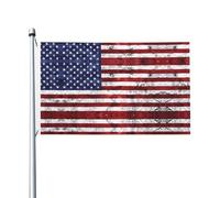 Bandiera americana su entrambi i lati Independence 4 luglio bandiere decorative modellate, con fori per appenderle, adatte per appendere in giardini e portici.