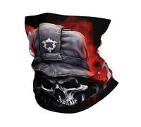 Bandiera Americana Teschio Scheletro Pompiere Fantastico Donna Uomo Ghetta da Collo Multiuso Sciarpa al Collo Durevole Sciarpa A Tubo per Arrampicata Ciclismo Pesca