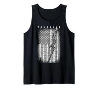 Bandiera Americana vichinga Vintage USA Rune Lightning Valhalla Canotta