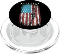 Bandiera americana vichinga vintage USA rune Lightning Valhalla PopSockets PopGrip per MagSafe