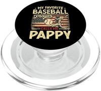 Bandiera americana vintage My Favorite Baseball Player Calls Me Pappy PopSockets PopGrip per MagSafe