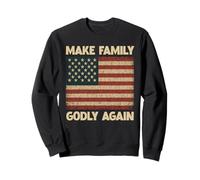 Bandiera americana vintage USA rendere la famiglia divina di nuovo Felpa