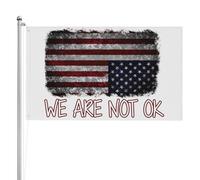 Bandiera americana We AreOk capovolta, 4x6, divertente, arazzo con bandiera We AreOk, bifacciale, per festival, feste, senza supporto per bandiera.