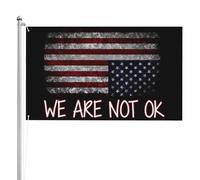 Bandiera americana We AreOk capovolta, 4x6, divertente, arazzo con bandiera We AreOk, bifacciale, per festival, feste, senza supporto per bandiera.