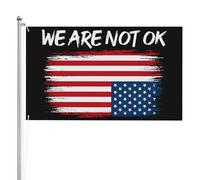 Bandiera americana We AreOk capovolta, 4x6, divertente, arazzo con bandiera We AreOk, bifacciale, per festival, feste, senza supporto per bandiera.