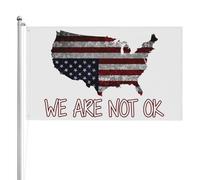 Bandiera americana We AreOk capovolta, 4x6, divertente, arazzo con bandiera We AreOk, bifacciale, per festival, feste, senza supporto per bandiera.