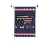 Bandiera americana We AreOk capovolta, bandiera da giardino 12x18, divertente cartello We AreOk, bandiera da giardino, bandiera da casa, senza supporto, bifacciale