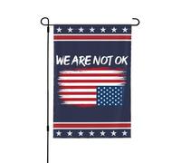Bandiera americana "We AreOk" capovolta, bandiera da giardino 28x40, divertente cartello "We AreOk" per giardino, bandiera da casa, senza supporto, bifacciale