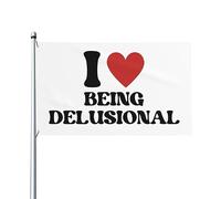 Bandiera "Amo Essere Deluso" 3x5 - Striscione Selvaggio e Divertente, Ideale per la Decorazione di Prati Esterni