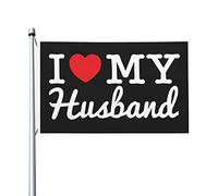 Bandiera "Amo mio marito", 3x5 piedi, decorazione per esterni, per casa e giardino