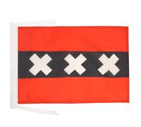 BANDIERA AMSTERDAM 45x30cm - BANDIERINA OLANDESE - PAESI BASSI 30 x 45 cm cordicelle - AZ FLAG