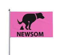 Bandiera "Anche il mio cane odia Gavin-Newsom" 3x5, striscione con occhielli per interni, esterni, prato, cortile, giardino, decorazione.