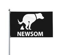 Bandiera "Anche il mio cane odia Gavin-Newsom" 4x6, striscione con occhielli per interni, esterni, prato, cortile, giardino, decorazione.