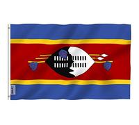 Bandiera ANLEY Fly Breeze 3x5 piedi Eswatini (Swaziland) - Colore vivido e resistente allo sbiadimento UV - Intestazione in tela e doppia cucitura - Bandiere Swazi in poliestere