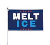 Bandiera anti-ghiaccio sciogli il ghiaccio 47 abolisci il ghiaccio 3x5 Bandiere da giardino per esterni