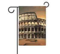 Bandiera antica del Colosseo 30,5 x 45,7 cm in poliestere double face bandiere da giardino bandiere di benvenuto banner decorazione esterna per cortile portico prato
