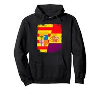 Bandiera Aragon e Spagna Repubblicana, Repubblica Spagnola. Felpa con Cappuccio