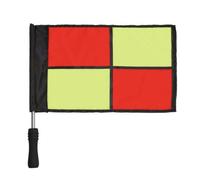 Bandiera Arbitro Segnalazione Bandierina Assistente Arbitro Linea con Asta Metallo Presa Confortevole Pannello Ben Visibile Adatta per Allenamenti Continui Match Competitivi Direzione Azioni Laterali
