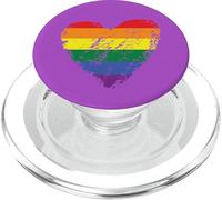 Bandiera Arcobaleno Cuore Colorato LGBTQ+Lesbiche Gay Pride Vintage PopSockets PopGrip per MagSafe