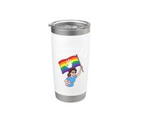 Bandiera arcobaleno dell'attivista per i diritti gay del mese di sostegno dell'LGBTQ Pride Bicchiere termico in acciaio inox doppia parete