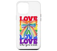 Bandiera arcobaleno Gay Pride LGBTQ Coquette Bow Love Who You Want Custodia per iPhone 12 Pro Max