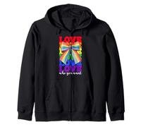 Bandiera Arcobaleno Gay Pride LGBTQ Coquette Bow Love Who You Want Felpa con Cappuccio
